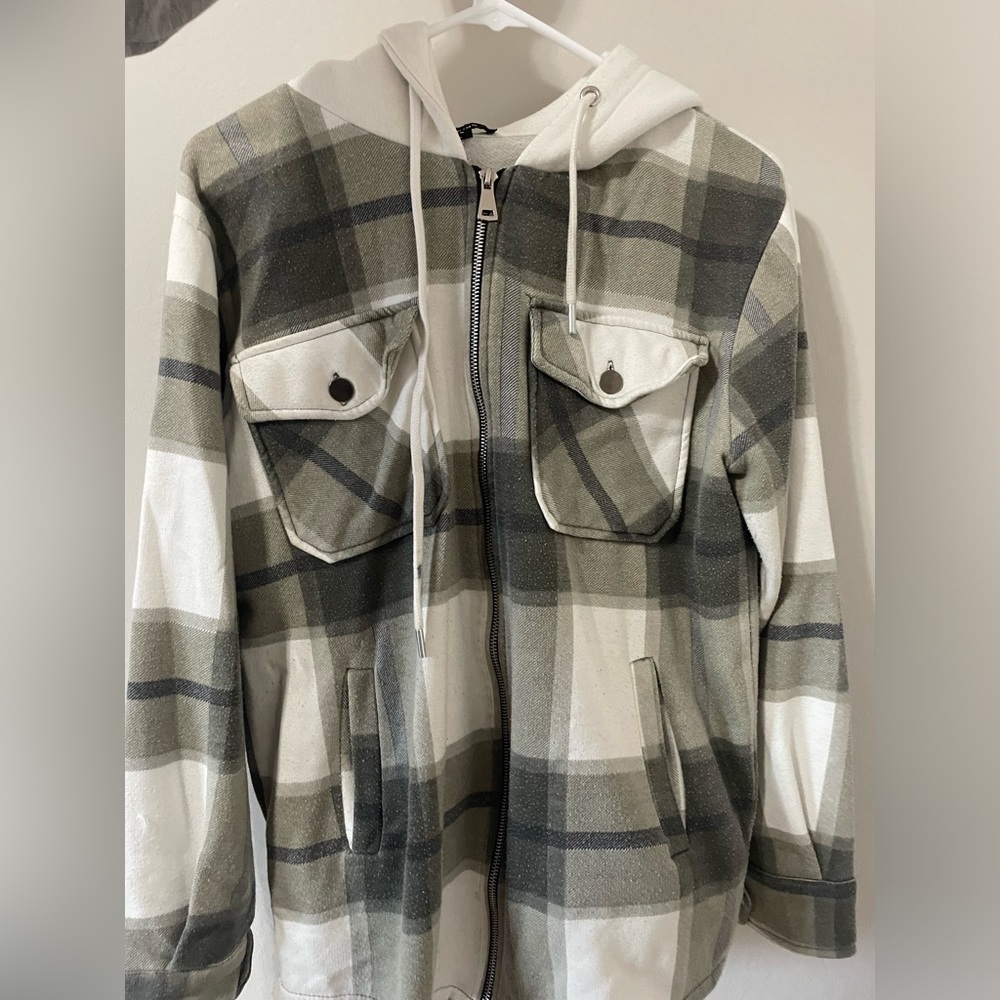 White, green Jacket